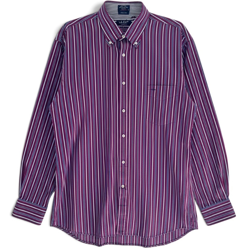 Paul & Shark Striped Button Down Men XL 44 Made In Italy Luxury Designer